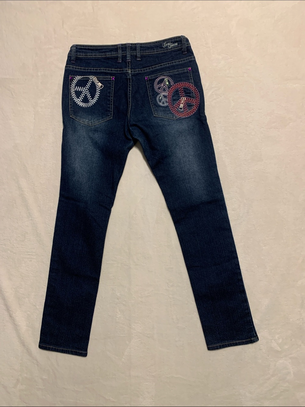 Crest Embroidered Jeans 9/10
